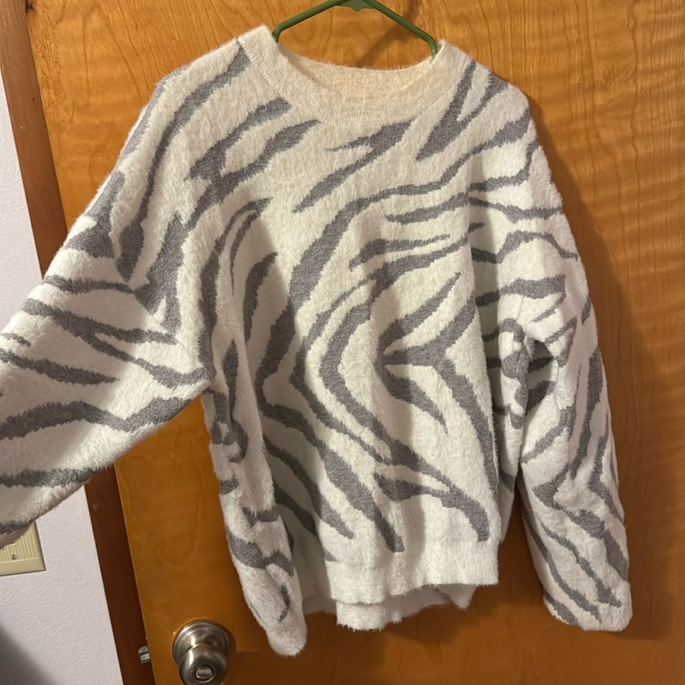 Super soft zebra print sweater